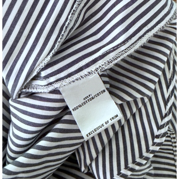 EUC Tanya Taylor Pinstripes Striped V Neckline Bell Sleeves Blouse Top 4 - Picture 4 of 7